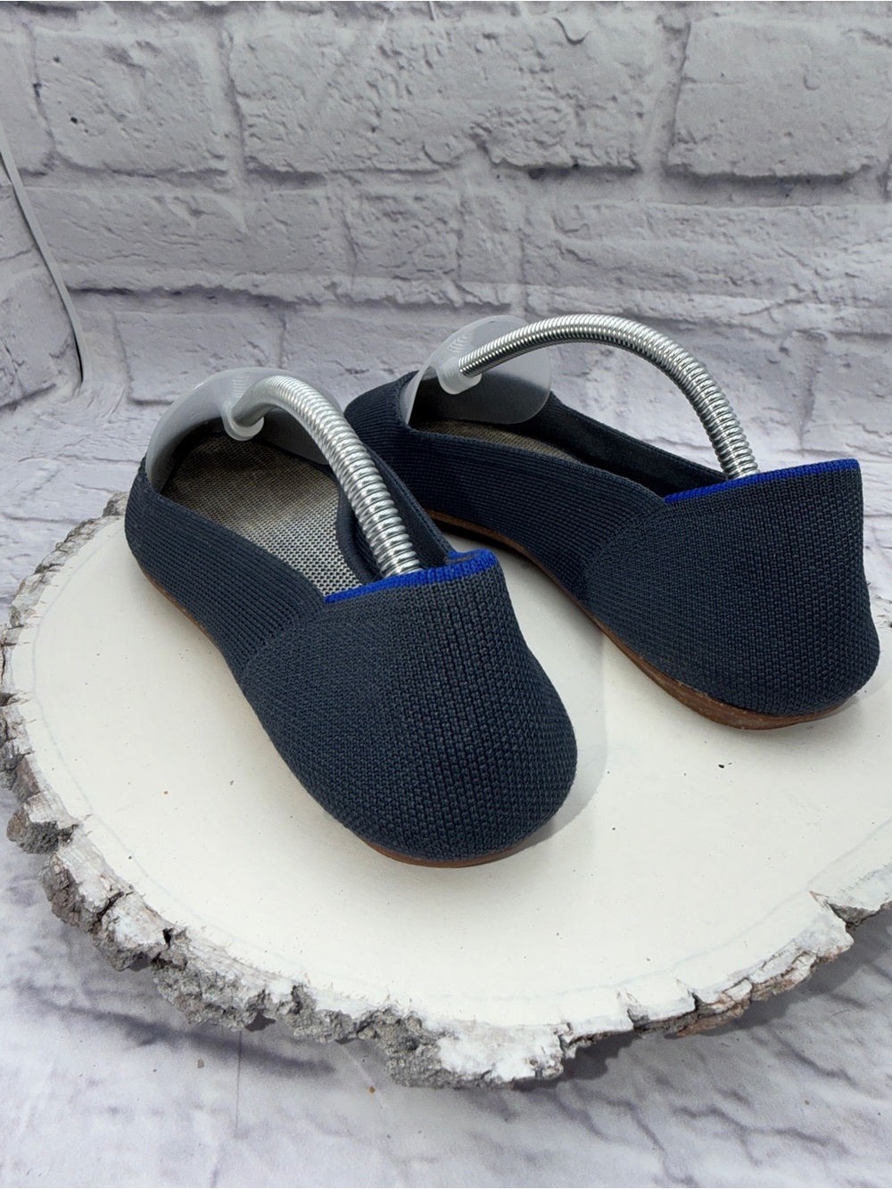 Rothy’s The Flat Women Size 7 Blue Knit Slip On Ballet Flat Comfort Casual EUC - Picture 3 of 6